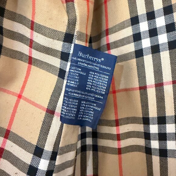 Vintage Burberrys Trench Coat for Harrods Nova Check Lined Long Beige Size - Picture 3 of 4